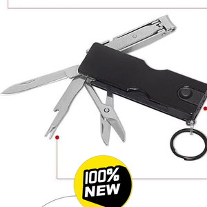 多功能指甲刀带小刀德国单个折叠男钥匙钩不锈钢指甲剪钳原装
