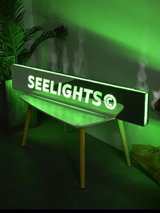 赛博朋克风格镜面亚克力灯箱 荧光绿超现实版招牌灯牌led灯箱