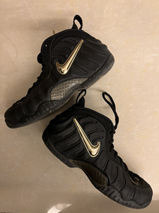 nike air foamposite 黑金喷泡