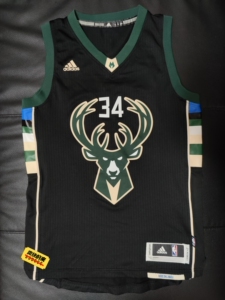 阿迪达斯adidas雄鹿队安特托昆博字母哥老版大鹿头球衣s码