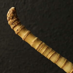 精品纯手工制作天然十几年多节满钉老罗汉竹手杖竹节拐杖手棍竹根