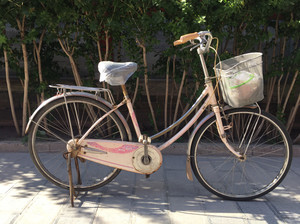 80年代日本普利司通26寸女式自行车,群马县牌照,新做保养