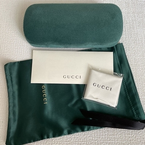 gucci眼镜盒绿色古驰镜盒眼镜袋gg墨镜太阳镜盒子硬盒抗压