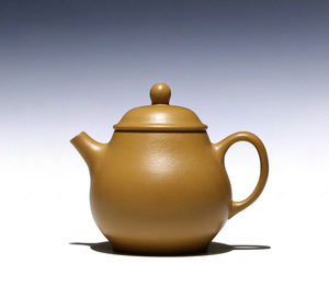 工艺美术员吴荣华泡茶壶原矿黄金朱泥潘壶140cc