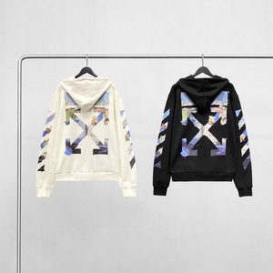 ow off white19ss油画拉链卫衣外套