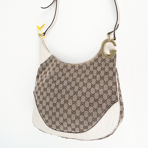 特价【9新】古驰/gucci 女包经典老花帆布单肩包