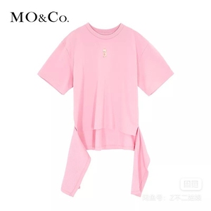 MOCO18年春夏款丘比娃娃卡通印花不规则短袖棉T恤MA18