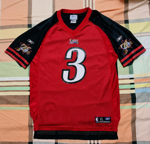 正品锐步艾弗森ai费城76人队出场服投篮服射手服训练服热身服