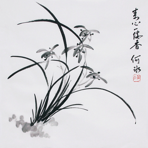 一口价写意兰花水墨国画真迹手绘字画无框装饰画简约书画作品宣纸