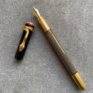 万宝龙蛇笔钢笔签字笔圆珠笔金属材质110周年蛇笔礼盒装