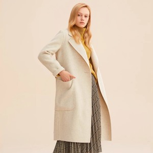 迪赛尼斯双面尼大衣外套，100%绵羊毛，穿过一两次几乎全新