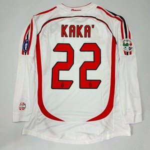 0607欧冠总决赛ac米兰客场白色长袖短袖球衣kaka 2