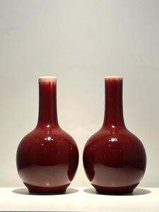 6,7十年代景德镇建国瓷厂郎窑红天球瓶