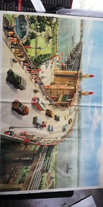 南京长江大桥年画，大师章育青的作品，1973年出版，