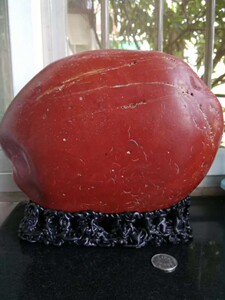 天然长江奇石红碧玉天然长江奇石红碧玉,水冲原石,宽25厘米