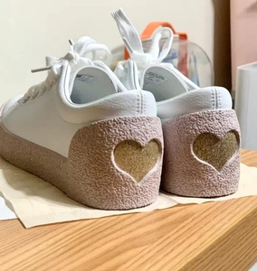 李宁爱心小白鞋女学生休闲鞋2022新款小红书同款小红心低帮小