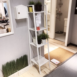 宜家ikea 勒伯格搁板架置物架搁物架层板架不锈钢白色