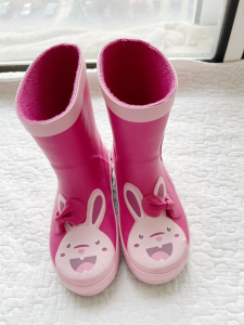 diamond trro粉红色女童靴 胶鞋 雨天穿 九成新