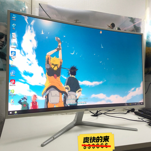 40寸aoc曲面显示器大屏窄边框 办公台式电竞全高清液晶屏幕