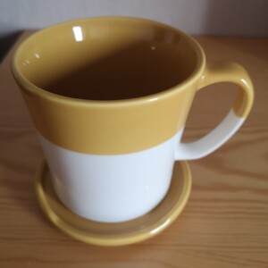 星巴克 泰舒茶 黄色带盘/带盖 咖啡马克杯茶杯10oz