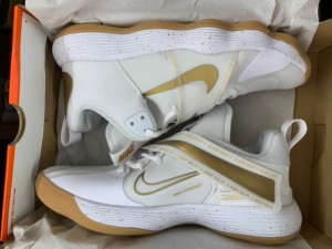 耐克nike 排球鞋hyperset新配色 白底金勾