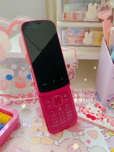 玫红色日本滑盖手机,98新关联009sh夏普手机