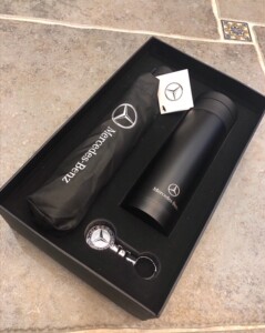 奔驰原厂保温杯雨伞钥匙扣礼盒,奔驰4s店精品礼品