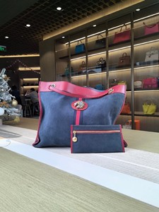 Gucci Rajah Tote Bag 小s同款 麂皮拼皮