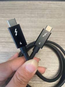 雷电4数据线typec扩展坞双c硬盘显示器笔记本显卡投屏充电