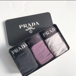 高级手工莫代尔 全新prada 普拉达男士四平角 超舒适内裤