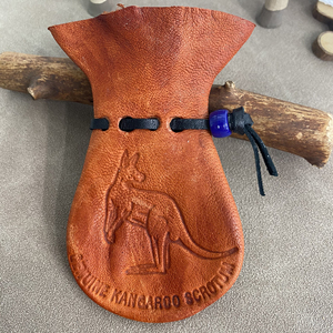 澳洲制造 袋鼠睾丸蛋蛋袋子真皮保真samos阴囊盘珠袋 珠宝