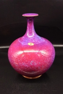 禹州神后钧瓷花瓶孔家钧窑孔相卿大师窑变级天球瓶