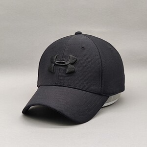 under armour棒球帽子黑蓝色全封闭户外帽速干运动帽