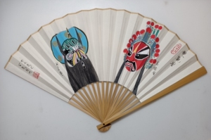 九五寸玉竹折扇 京剧脸谱扇面《双观星61五龙斗61苟家滩》之高宝