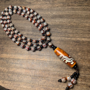 精品如意回龙纹77五爪神龙天珠项链