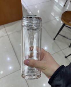思宝山水知音双层玻璃杯茶水分离杯