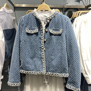 yishion以纯22年春季女装合体开胸夹层外套