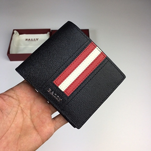 bally巴利男士短款钱夹 两折钱包 男真皮零钱包卡片包