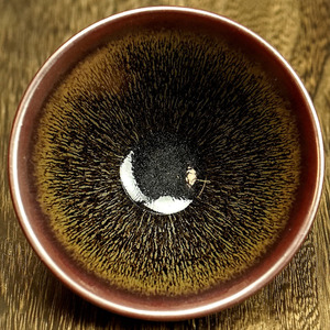 【紫气东来斗笠盏】赖长华 建阳建盏主人杯 口径10