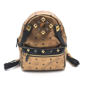 987815mcm.stark系列金色铆钉双肩包 尺寸26x12