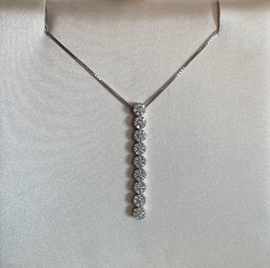 小鲁中古# 玳美雅 damiani 18k白金长坠子项链