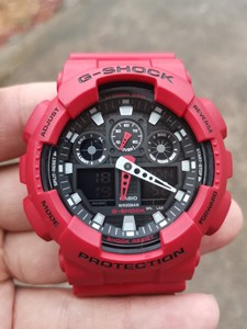 卡西欧手表G-SHOCK GA-100B大红配色非番茄炒蛋卡