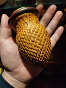 80年代王强老笸箩纹葫芦,蝈蝈葫芦