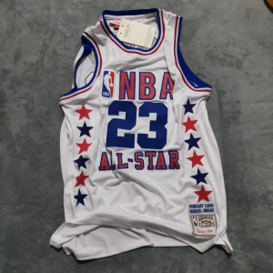 乔丹23号03全明星球衣  nba复古刺绣网眼布洞速干球衣