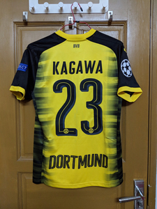 1718赛季多特蒙德欧冠主场球衣,95新,绝对保真!xs码