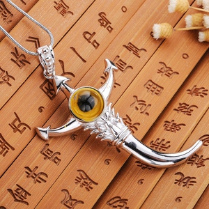 宝莲灯前传原创s925纯银款二郎神天眼吊坠杨戬焦恩俊同款项链