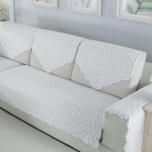 钩花白纱棉麻沙发巾靠背巾铺巾沙发垫扶手巾贵宾针织简约新款装饰