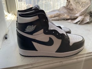 正品nike 乔丹1黑白熊猫高帮篮球鞋耐克板鞋运动鞋男女鞋