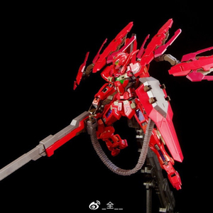 hs模星1/100mg红色正义女神f高达带全身灯水贴底座sj