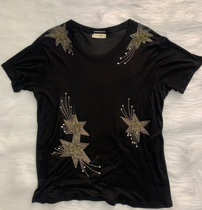 saint laurent slp15ss烟花桑蚕丝短袖